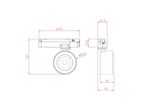 Трековый светильник Technical TR023-1-12B3K  фото 2
