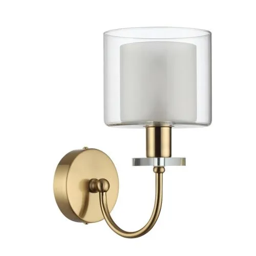 Бра ODEON LIGHT  5088/1W SAGA стекло/прозрачный; белое 